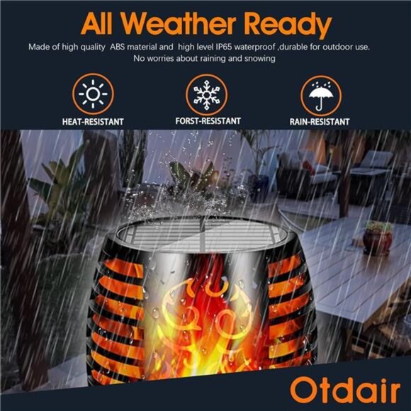 96 LED Solar Lights Outdoor Upgraded 6 Pack, 43" Tall & Super Larger - Picture 2 of 7